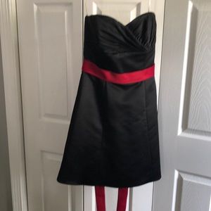 Strapless black dress